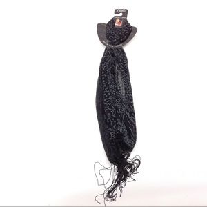 Lavello Designer Scarf 17"x61" Black